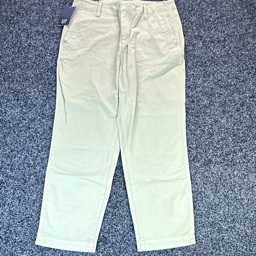 GAP Women’s Green Slim Tapered Ankle Pants Twill Stretch Pockets Zip Button NWT